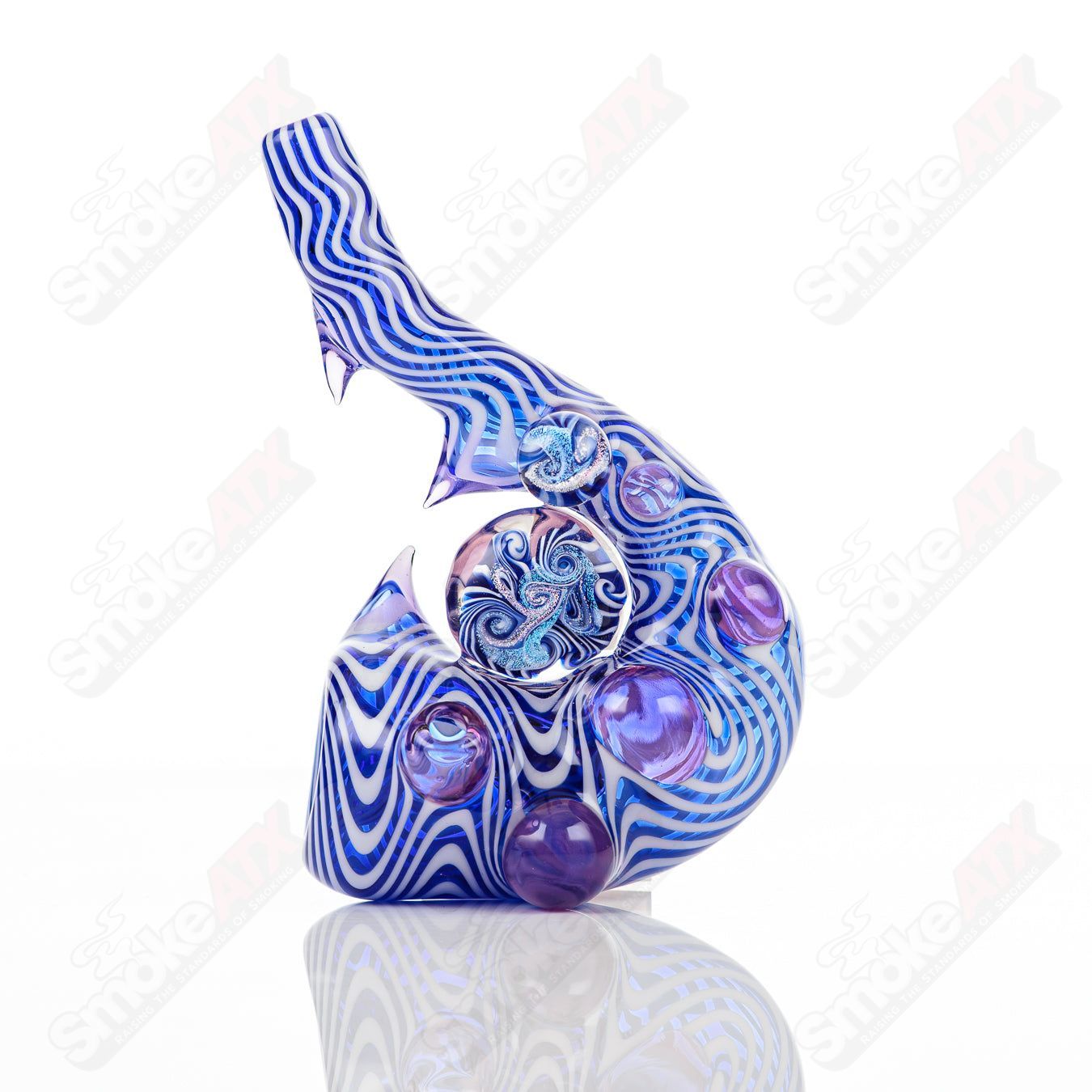 Sherlock (Cobalt Blue/Star White/Royal Jelly) Galactic Glass x SALT - Smoke ATX