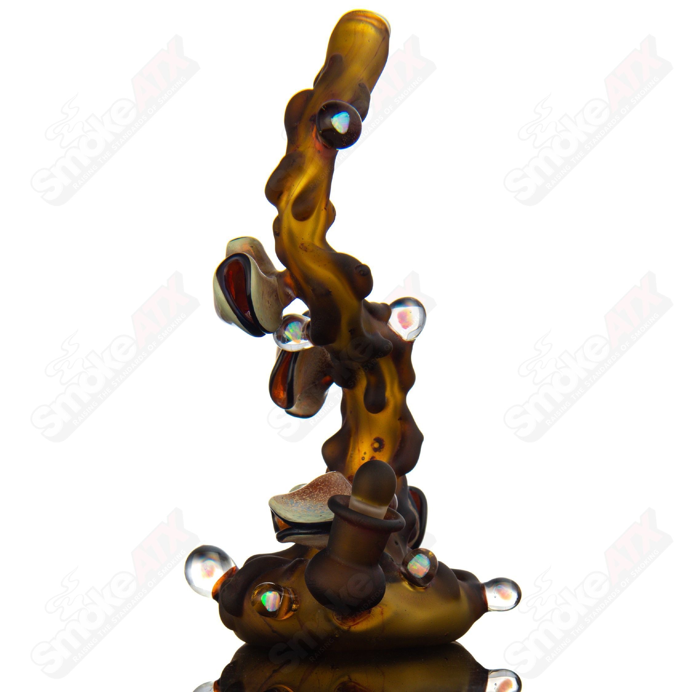 Flowing Tea Rig w/ Teacup Dux Glass - Smoke ATX