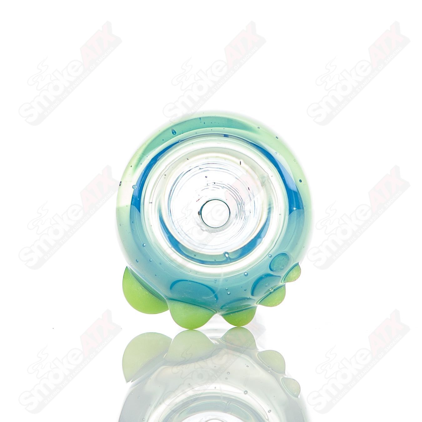 #12 18mm Full Color Push Slide Bowl Dustorm Glass - Smoke ATX