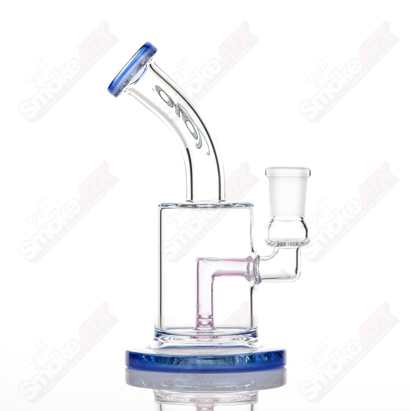 #3 14mm Macro XL w 2 Color Foot/Mouthpiece Toro Glass - Smoke ATX