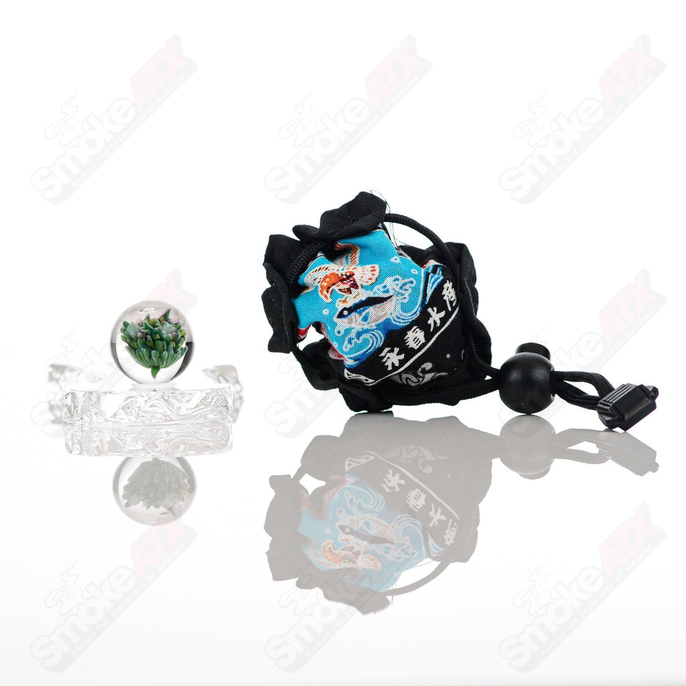 #1 Flower Topper Marble Kobuki Glass Kobuki Glass - Smoke ATX