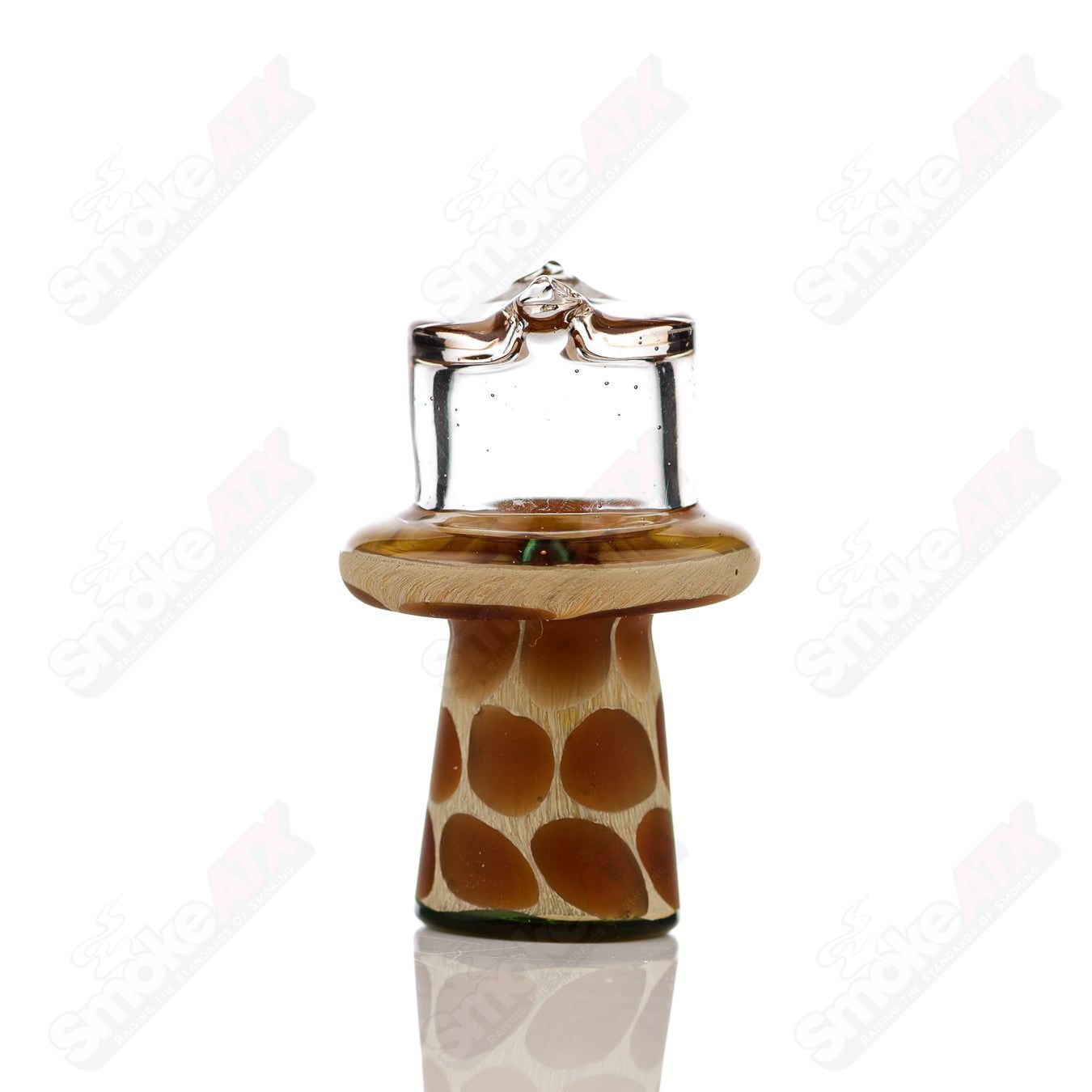 Clear Giraffe Spinner Cap w Pearl Robertson Glass - Smoke ATX