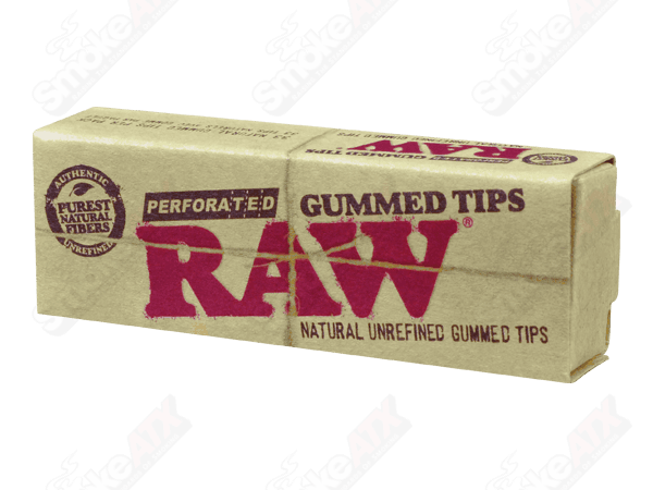 Perforated Gummed Tips Raw - Smoke ATX
