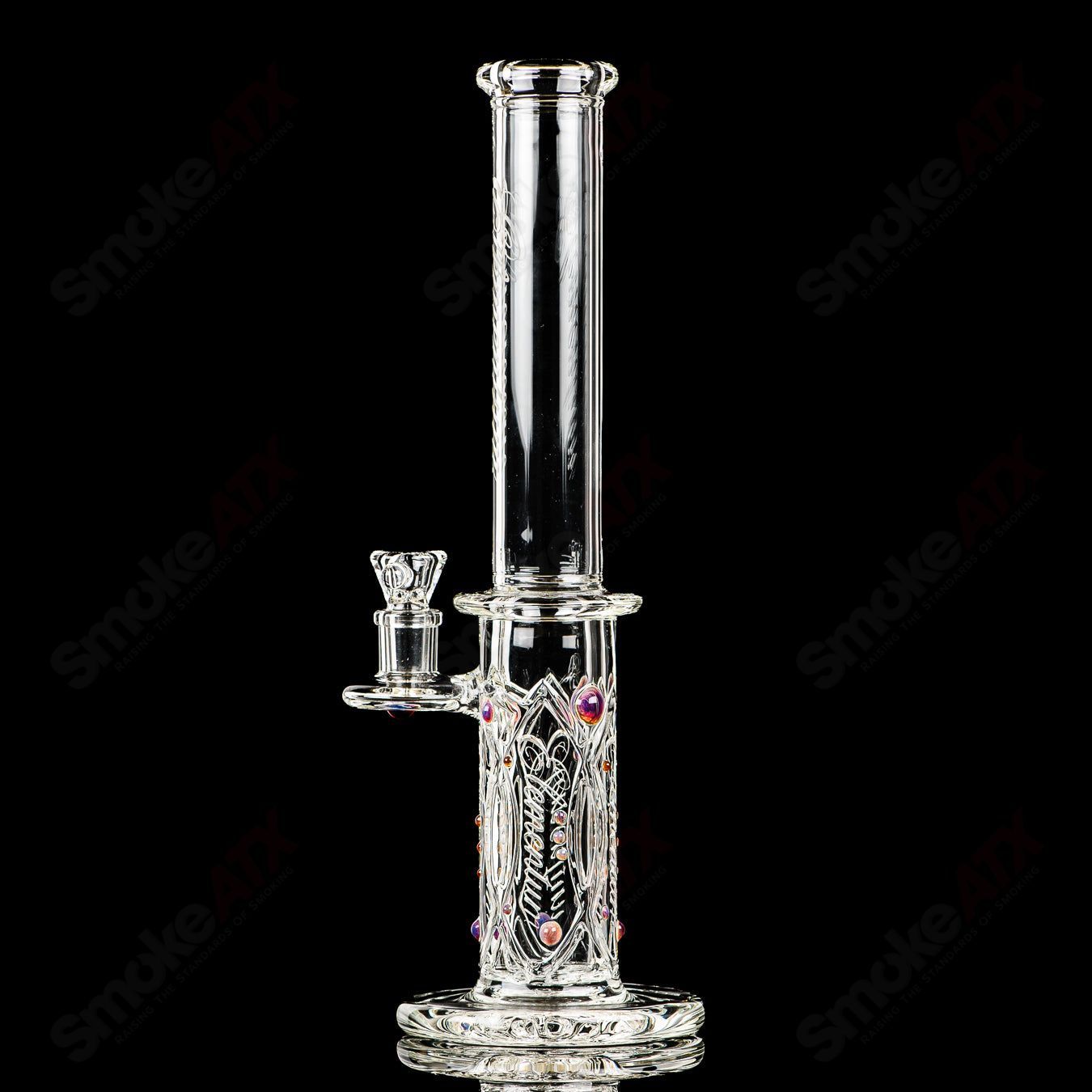 #1 Elementum Membrane Tube with Color Dots Avant-Garde Glass - Smoke ATX