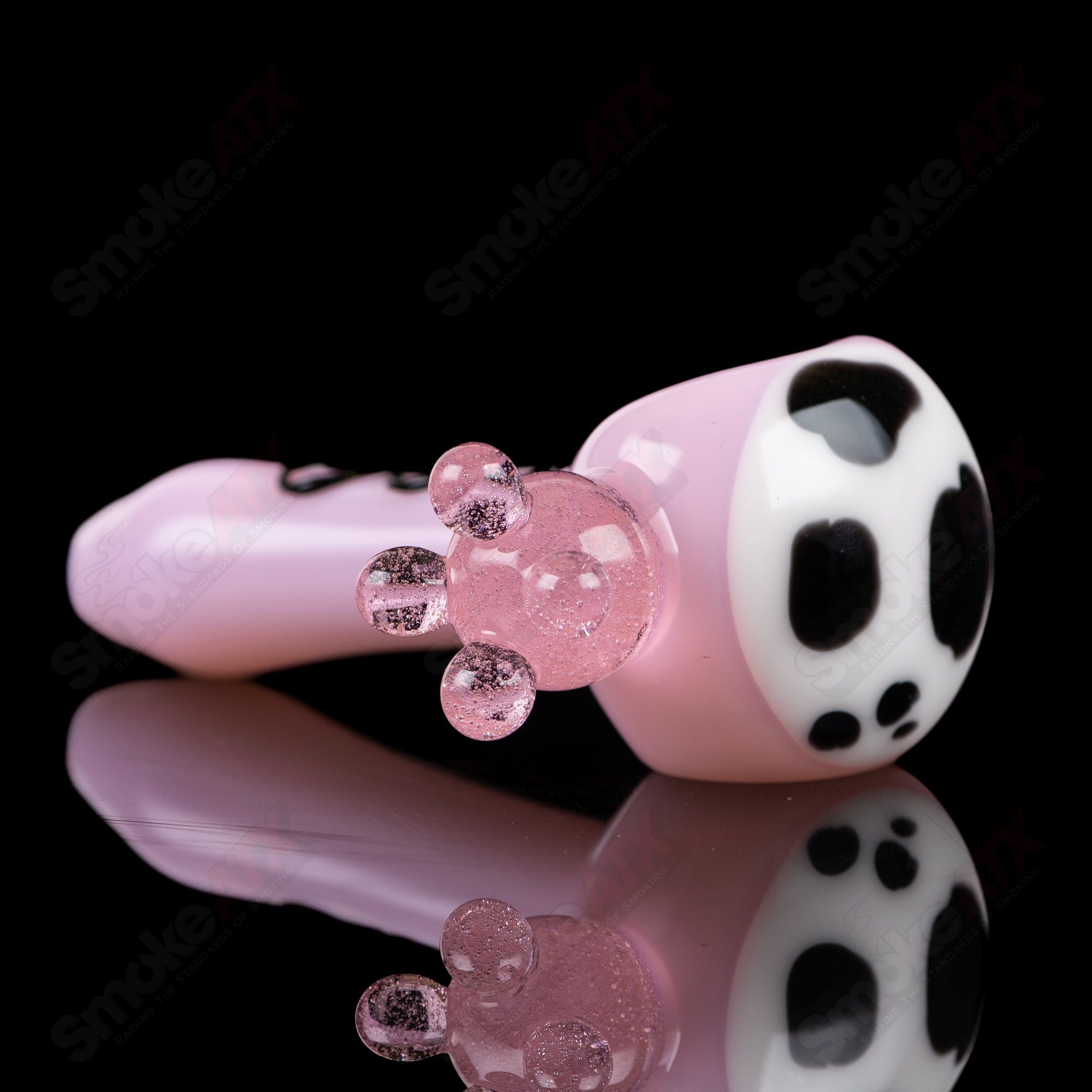 Pink Cow Print Spoon Pipe Adventures In Glass Blowing - Smoke ATX
