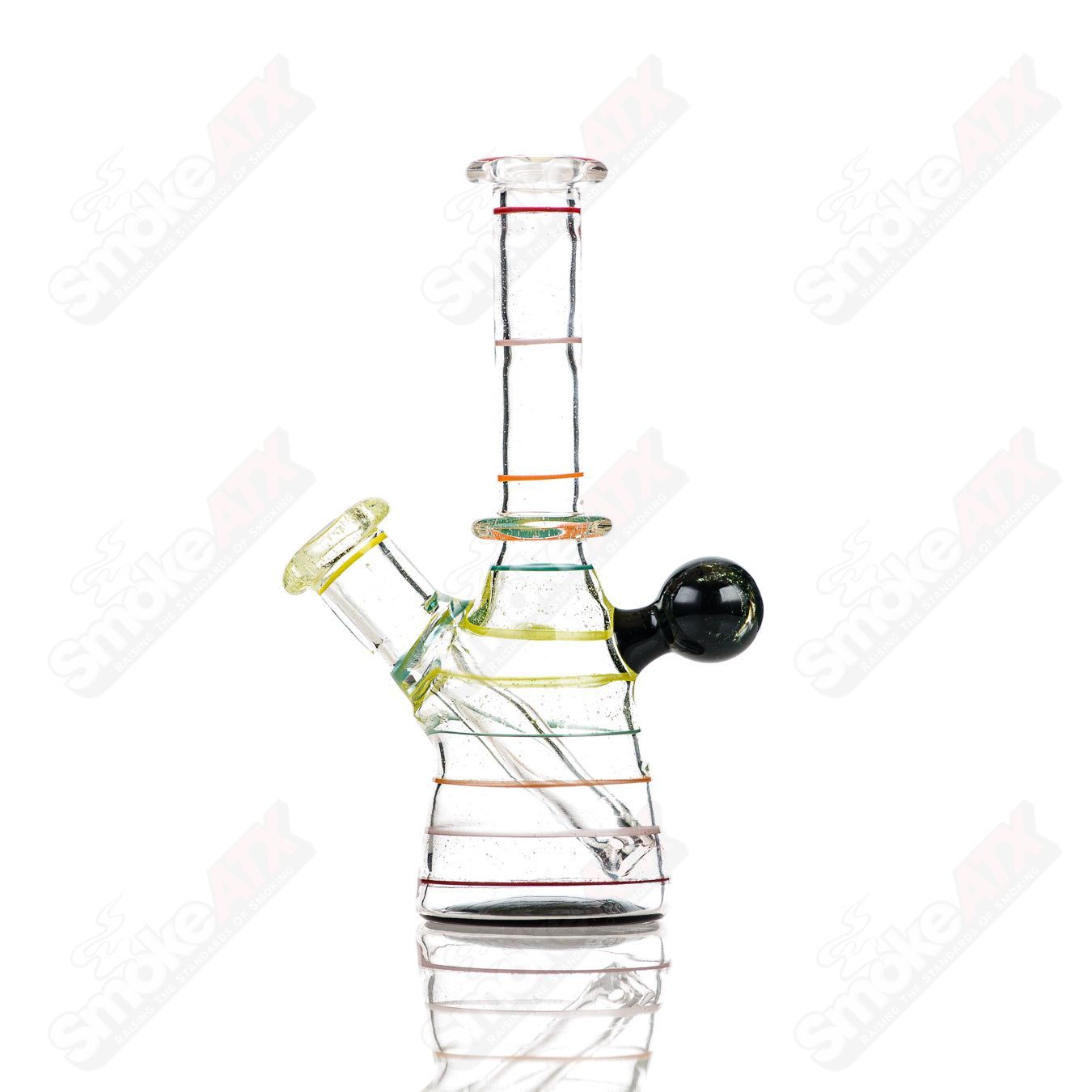 #4 14mm UV Secret Double Rainbow Tube Dustorm Glass - Smoke ATX