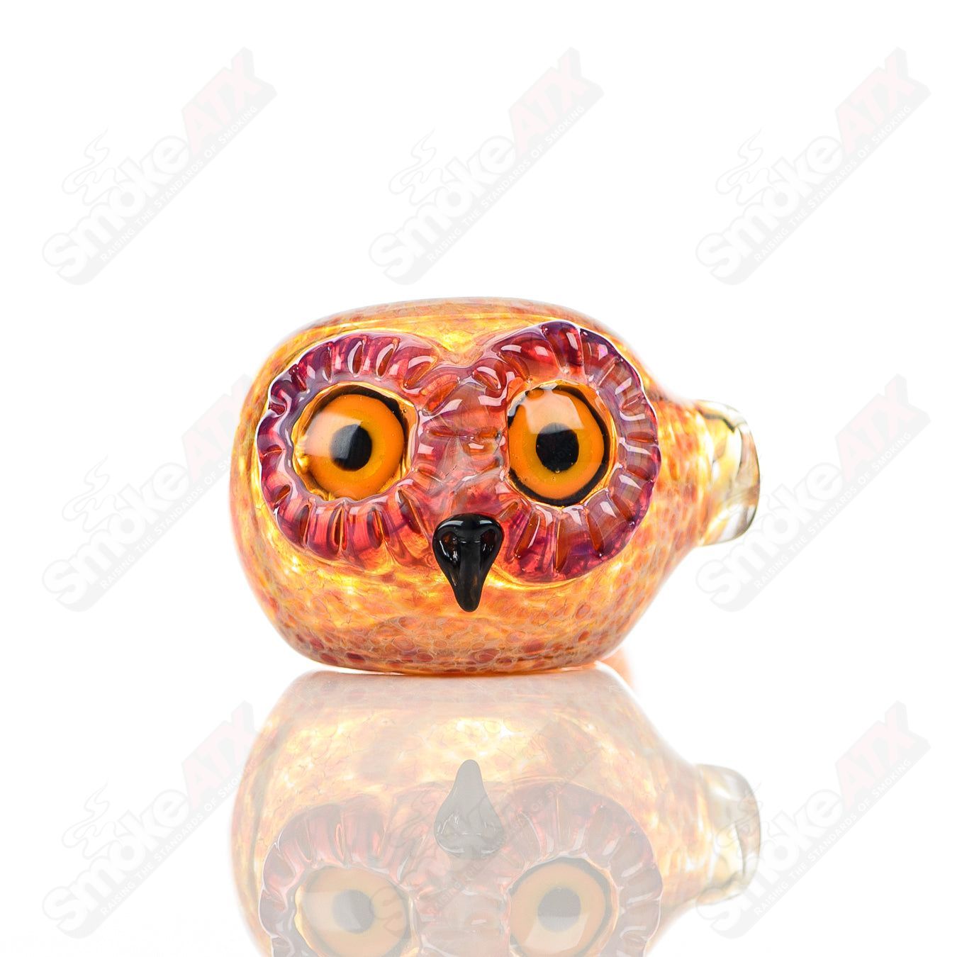 Fumed Spotted Owl Spoon Four Winds Flameworks - Smoke ATX