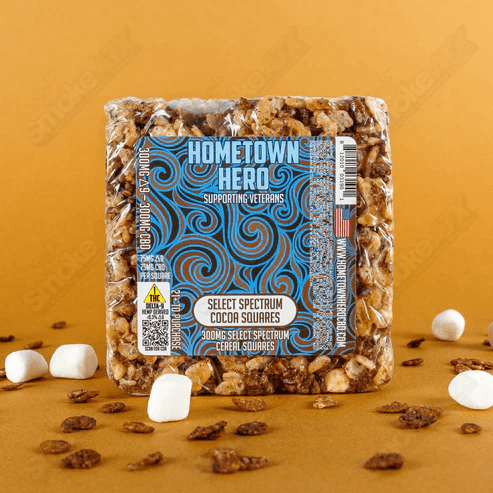 300mg Select Spectrum D9+CBD Cocoa Squares (300mg/300mg) Hometown Hero - Smoke ATX