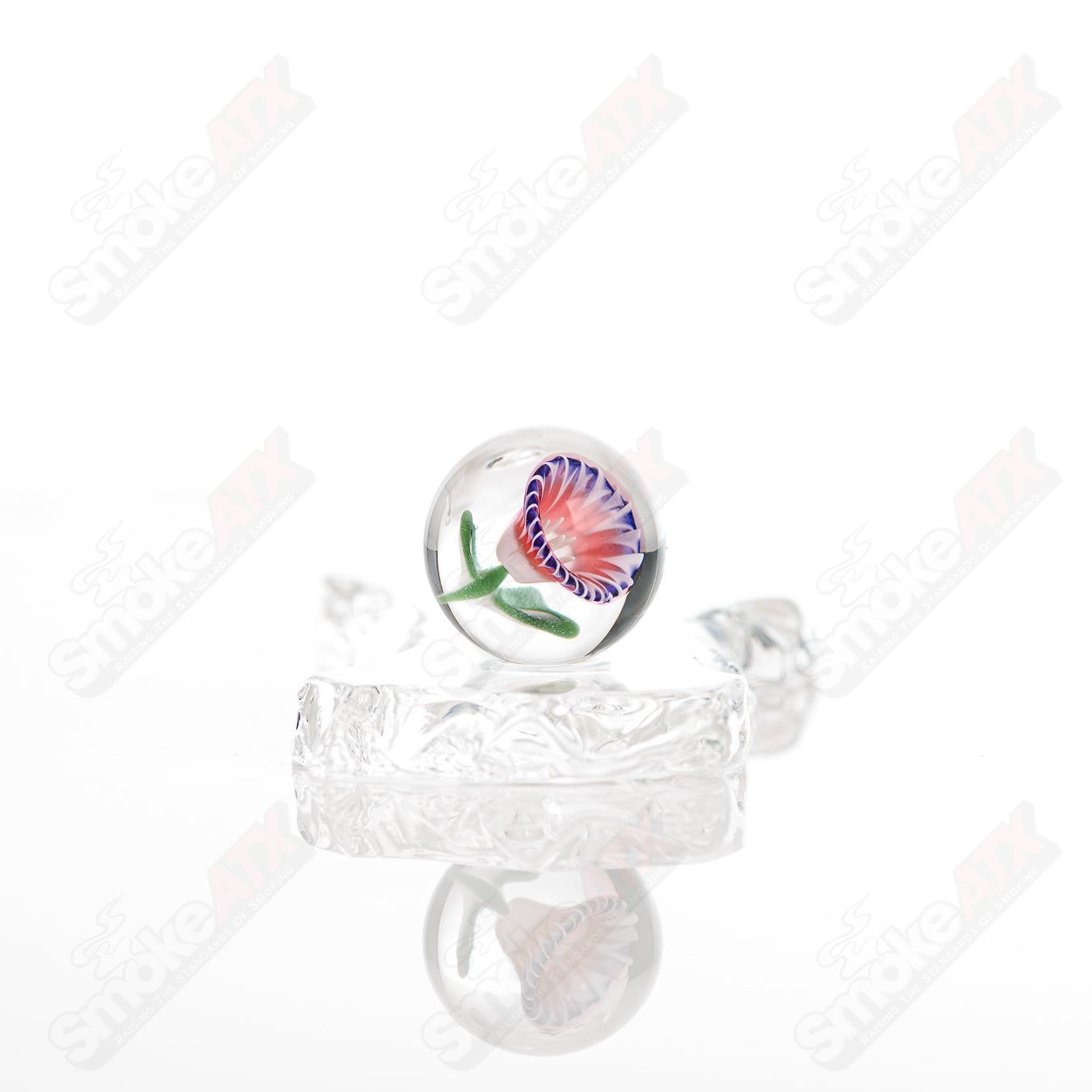 #2 Flower Topper Marble Kobuki Glass Kobuki Glass - Smoke ATX