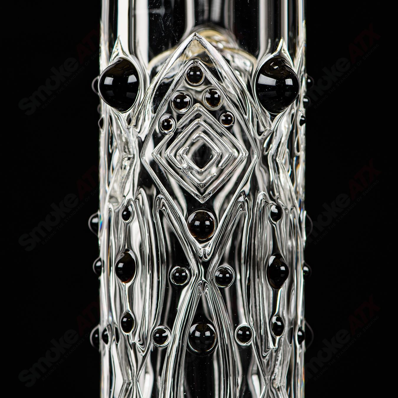 #2 Elementum Membrane Tube with Color Dots Avant-Garde Glass - Smoke ATX