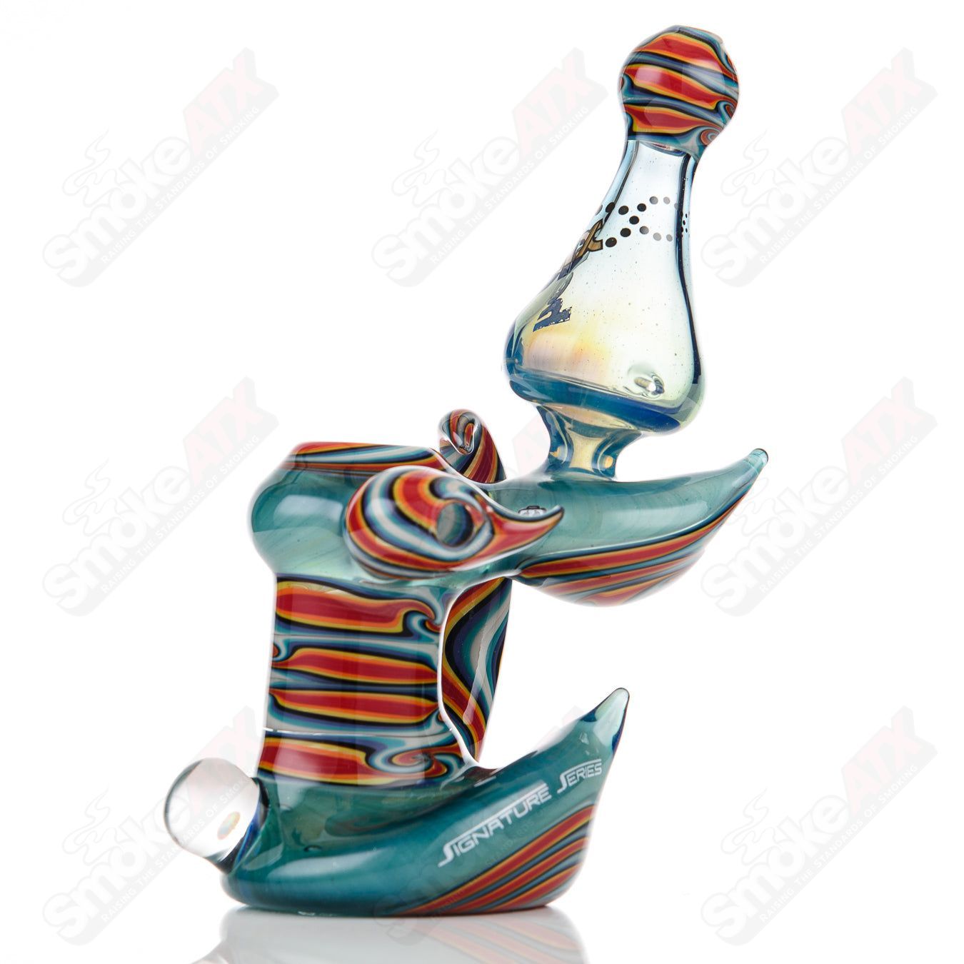 Fire & Ice Custom Worked Solo Signature Series Dry Pipe Box Fan Helix - Smoke ATX