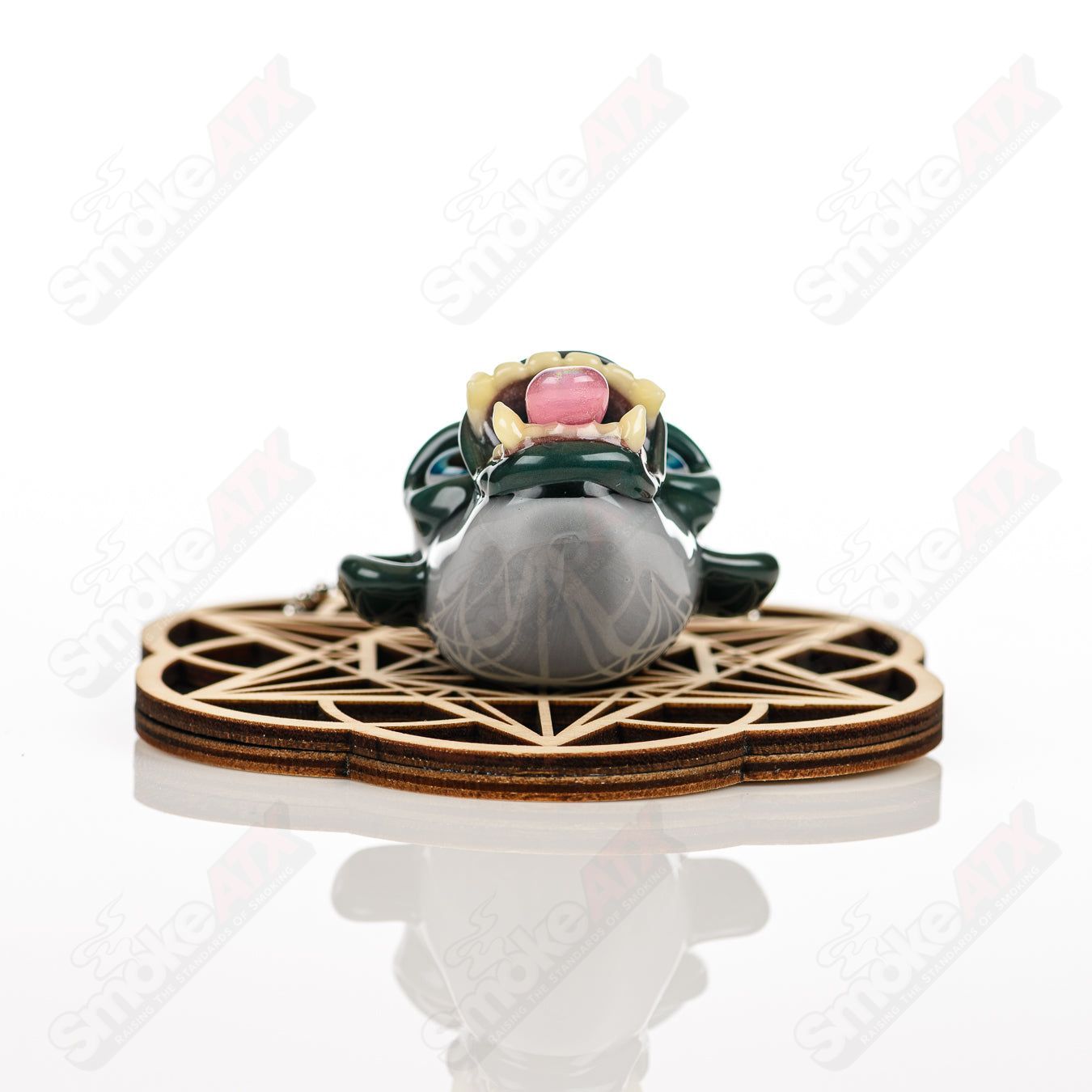 Killa Gorilla Pendant W/ Opal Accents Coyle x Firefly Glass - Smoke ATX