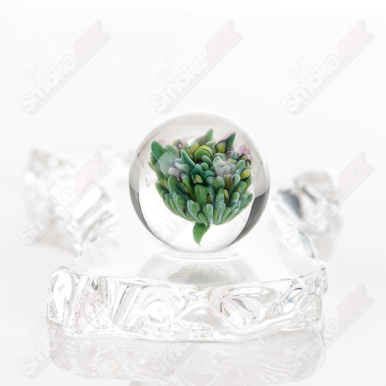 Kobuki Glass 1 Flower Topper Marble - Smoke ATX