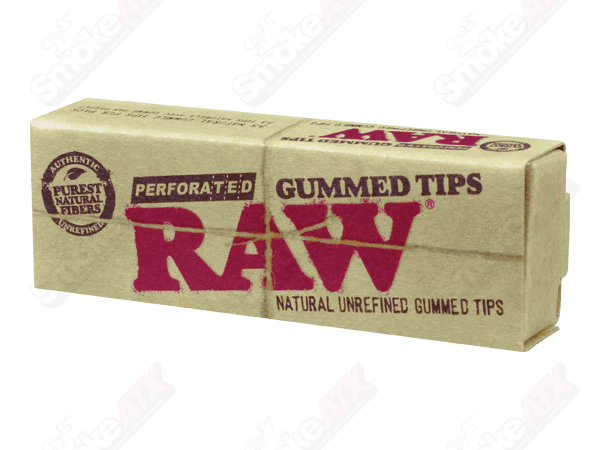 Perforated Gummed Tips Raw - Smoke ATX