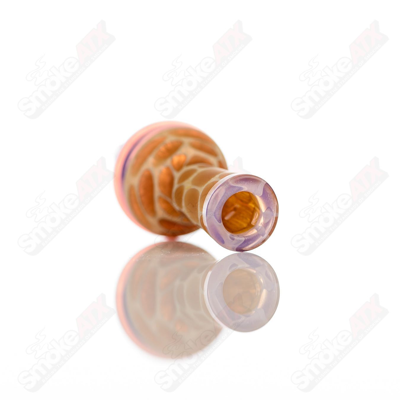 Pink Giraffe Print Bubble Cap Robertson Glass - Smoke ATX