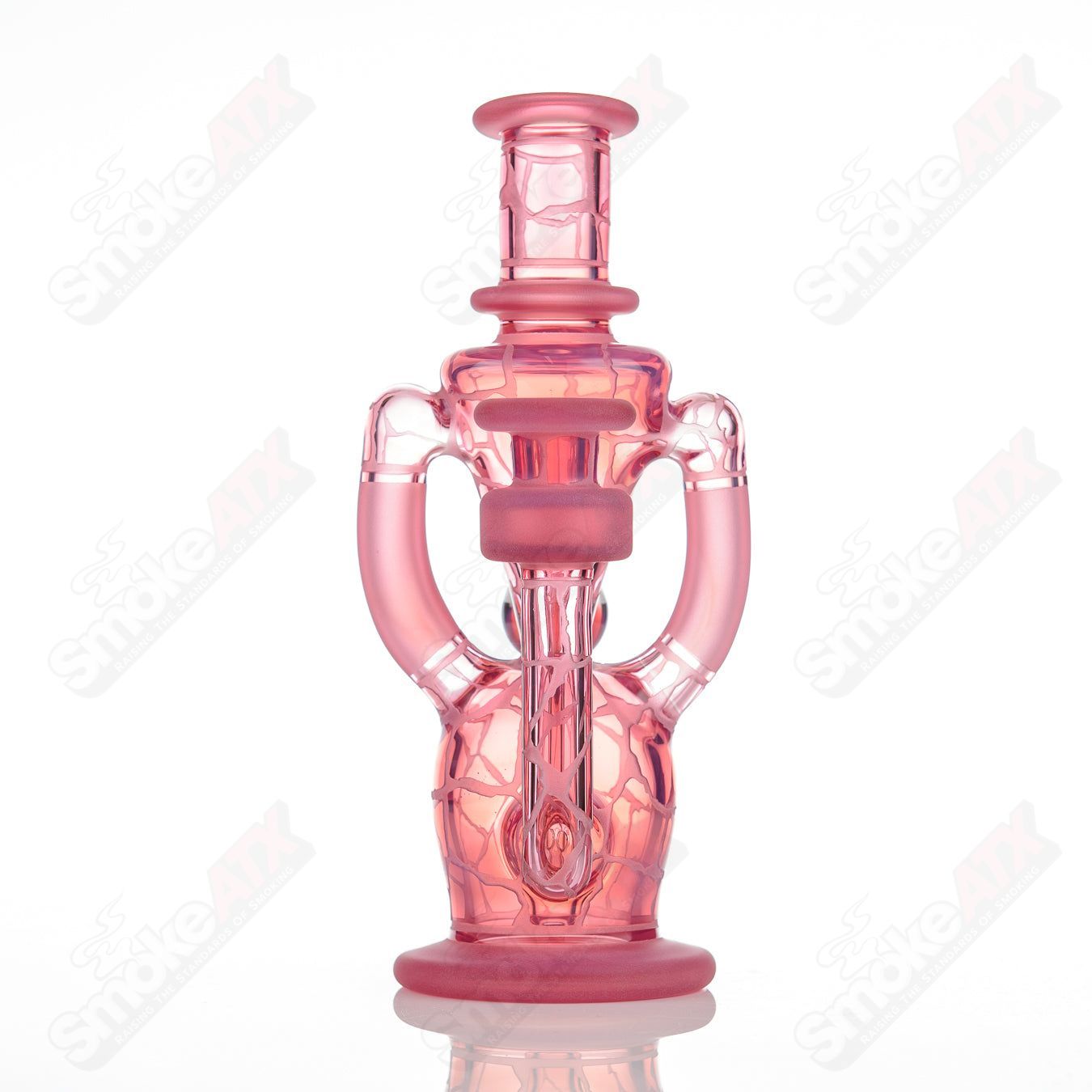 Telemagenta Single Color Double Up Rig Rooster Glass - Smoke ATX