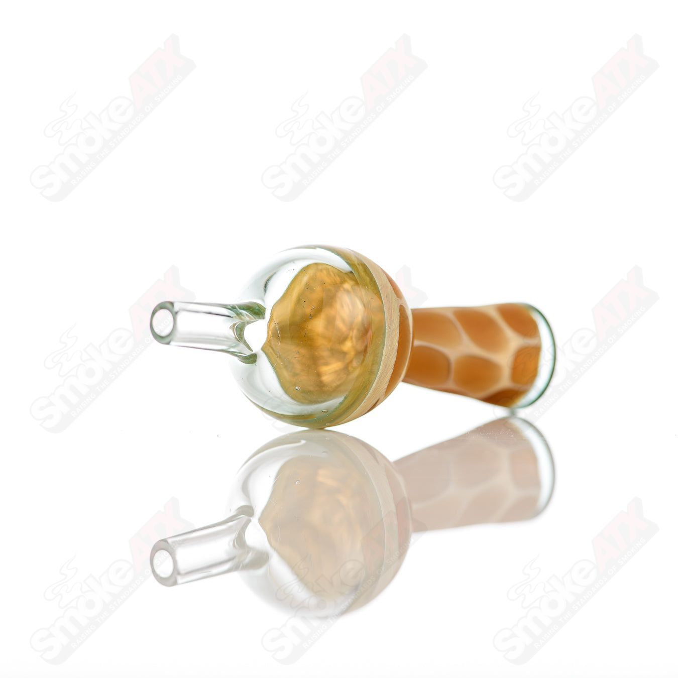 Transparent Blue Giraffe Print Bubble Cap Robertson Glass - Smoke ATX