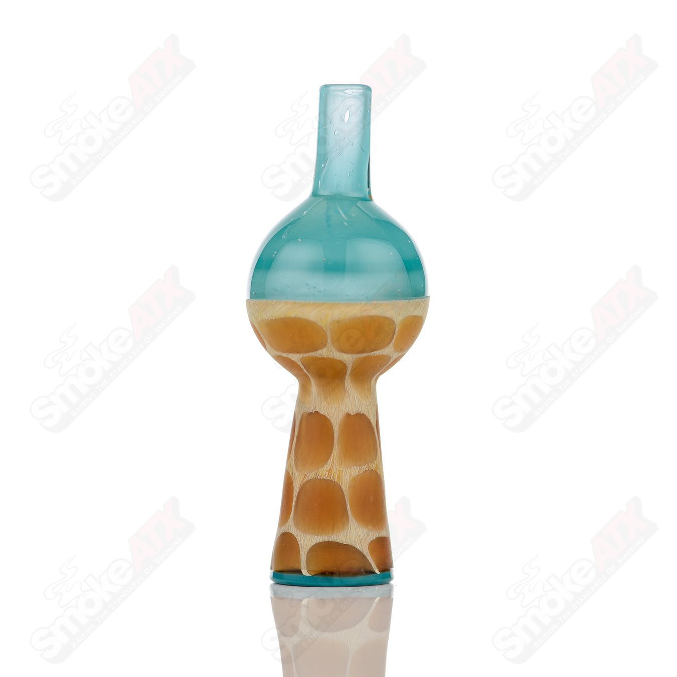 Turqois Giraffe Print Bubble Cap Robertson Glass - Smoke ATX