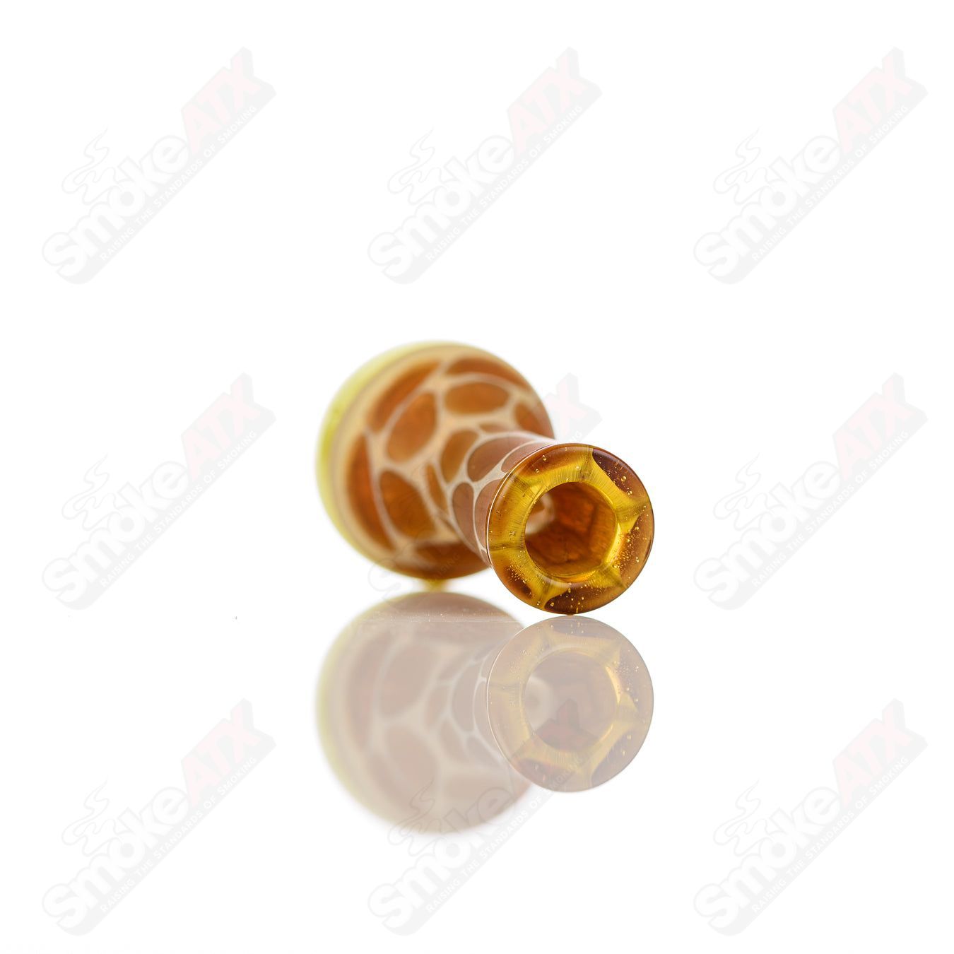 Yellow Giraffe Print Bubble Cap Robertson Glass - Smoke ATX