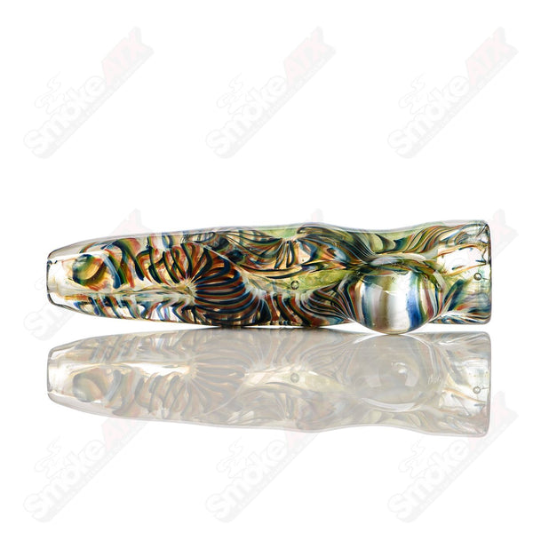 #15 I/O Worked Chillum Signed - JMK Glass - Smoke ATX