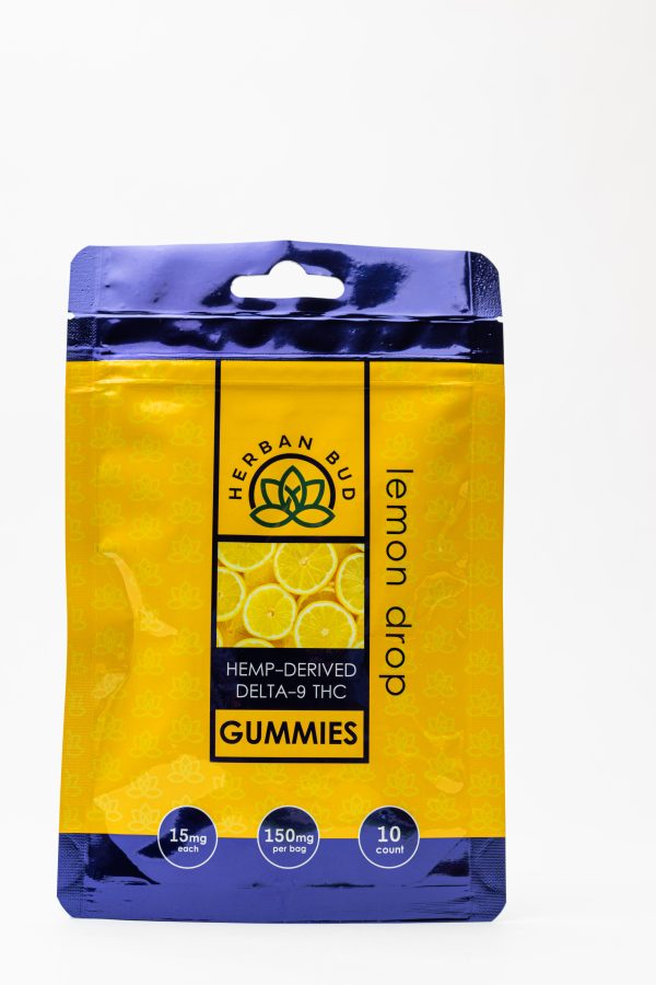 15mg Lemon Drop 10ct D9 Gummies Herban Bud - Smoke ATX