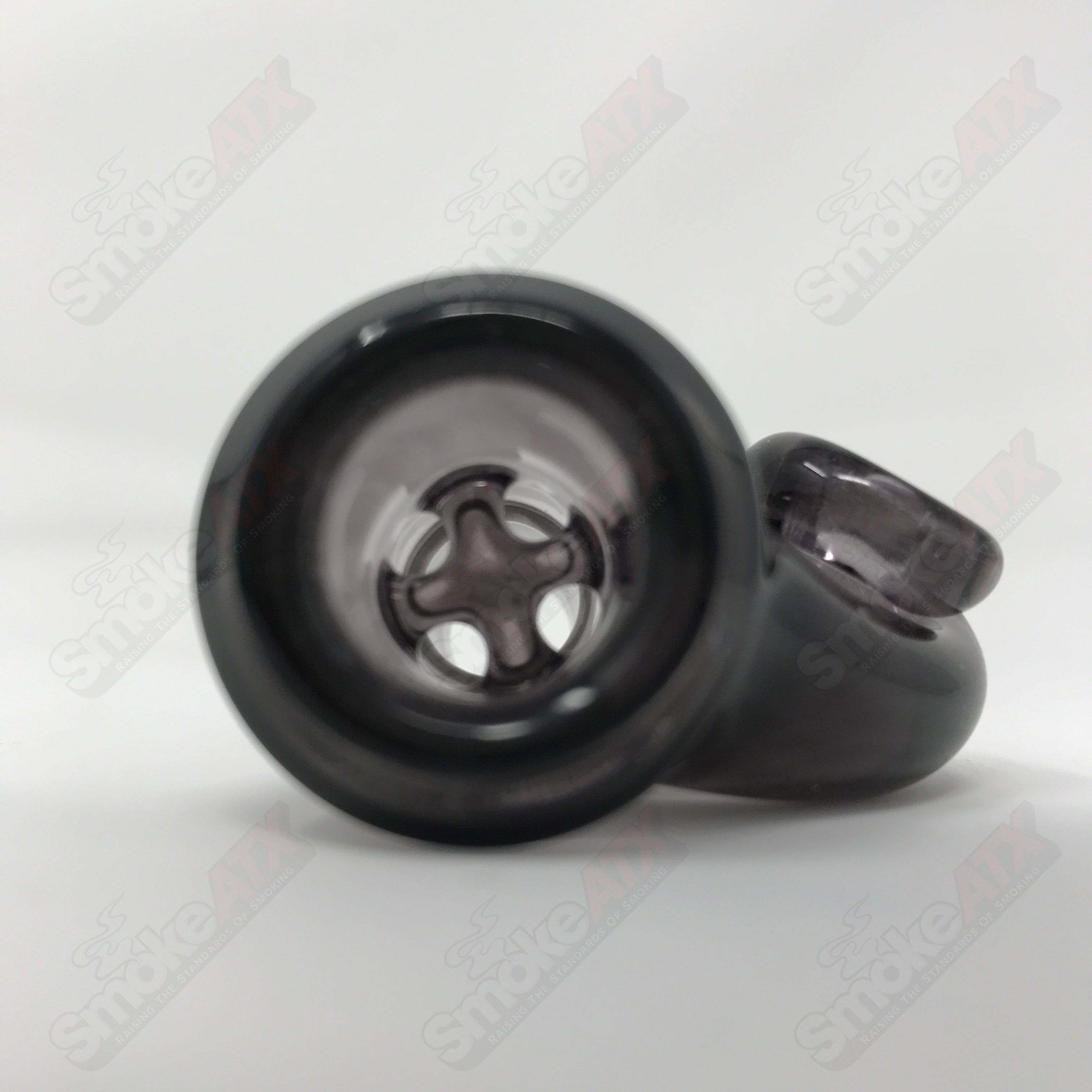 Black Ice UV Black T Glass 18mm Fully Worked Slide #2 - Smoke ATX