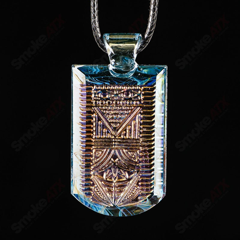 Classic Tablet Pendant (Horus) Green T Glass - Smoke ATX