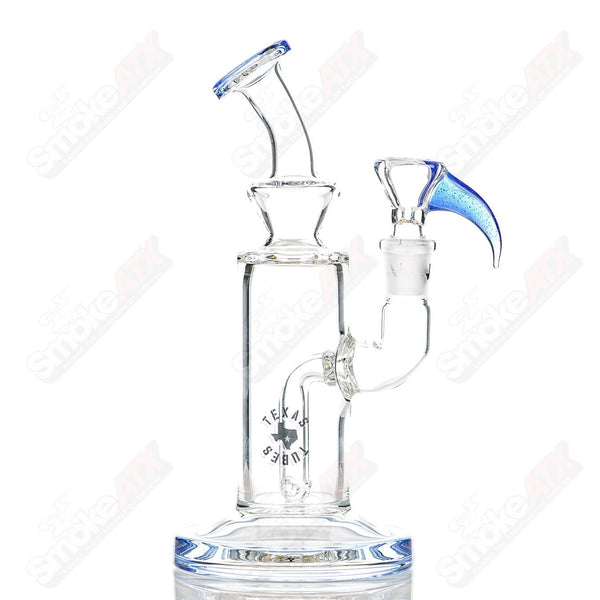 8in 14mm Rig w/ Flower Bowl (Blue Cheese) Texas Tubes - Smoke ATX