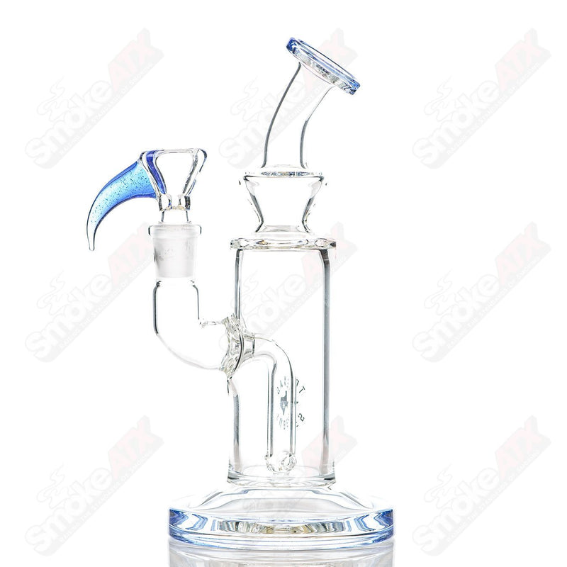 8in 14mm Rig w/ Flower Bowl (Blue Cheese) Texas Tubes - Smoke ATX