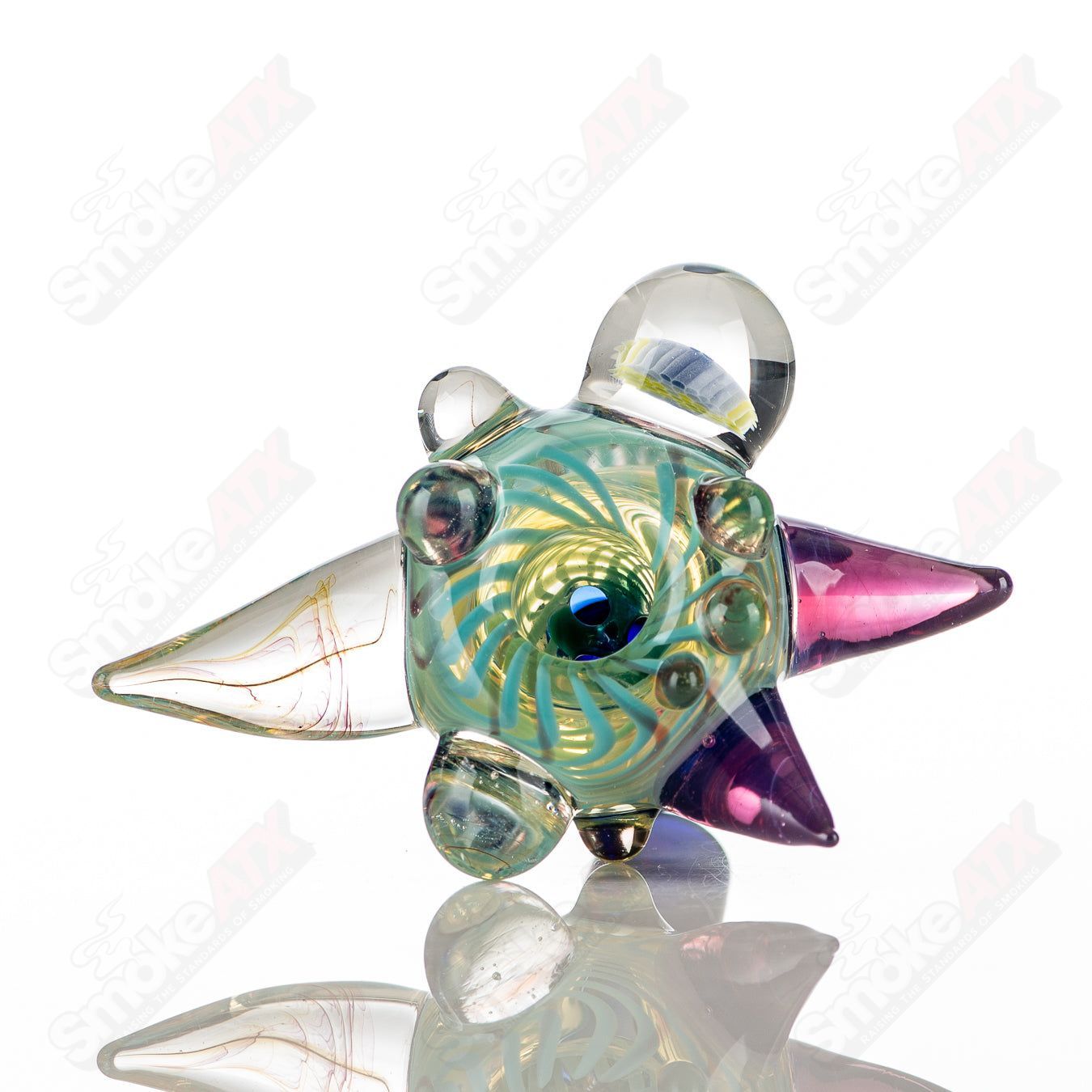 #15 14mm Full Color Worked Horn Milli Bowl JMass - Smoke ATX