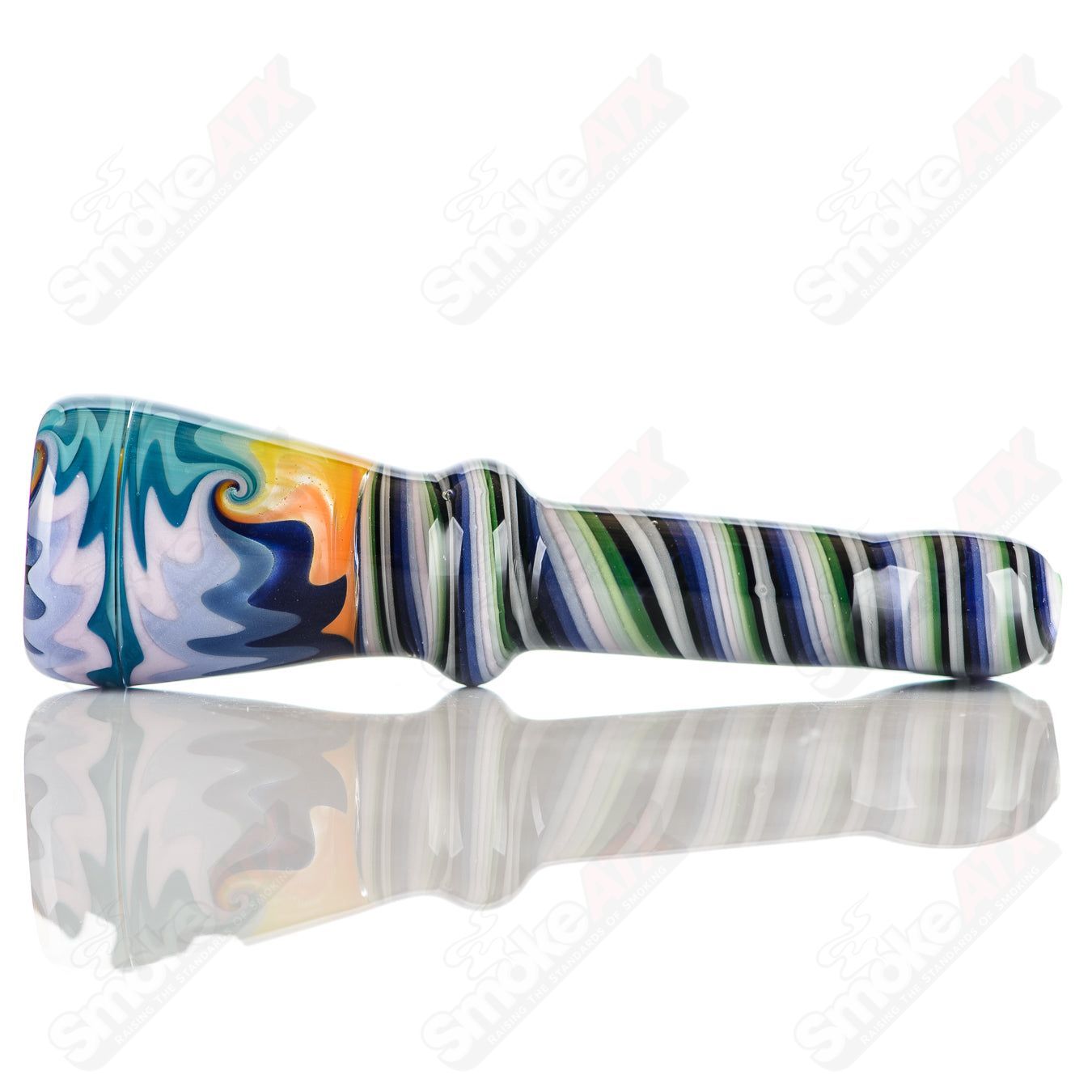 #7 Wig Wag Chillum Katy Wright Glass - Smoke ATX