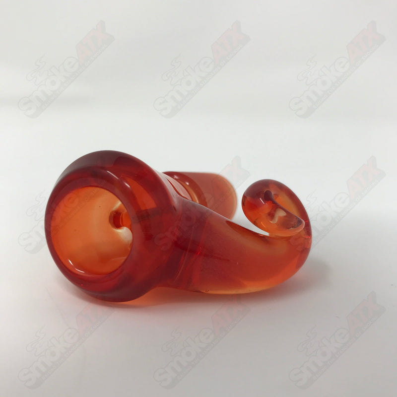 Iced Sunstone Black T Glass 18mm Fully Worked Slide - Smoke ATX
