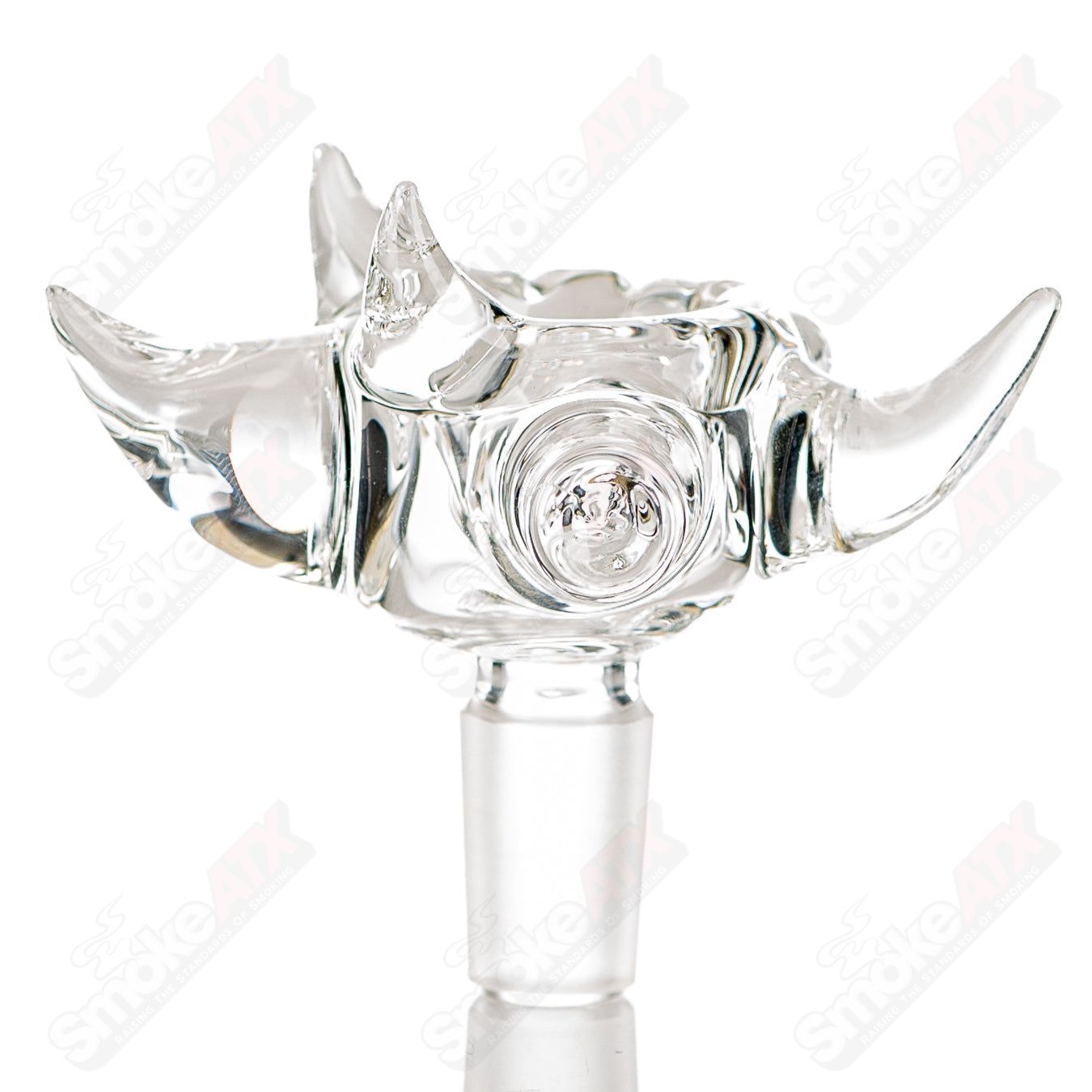 1 14mm Clear Worked Horn Bowl JMass - Smoke ATX