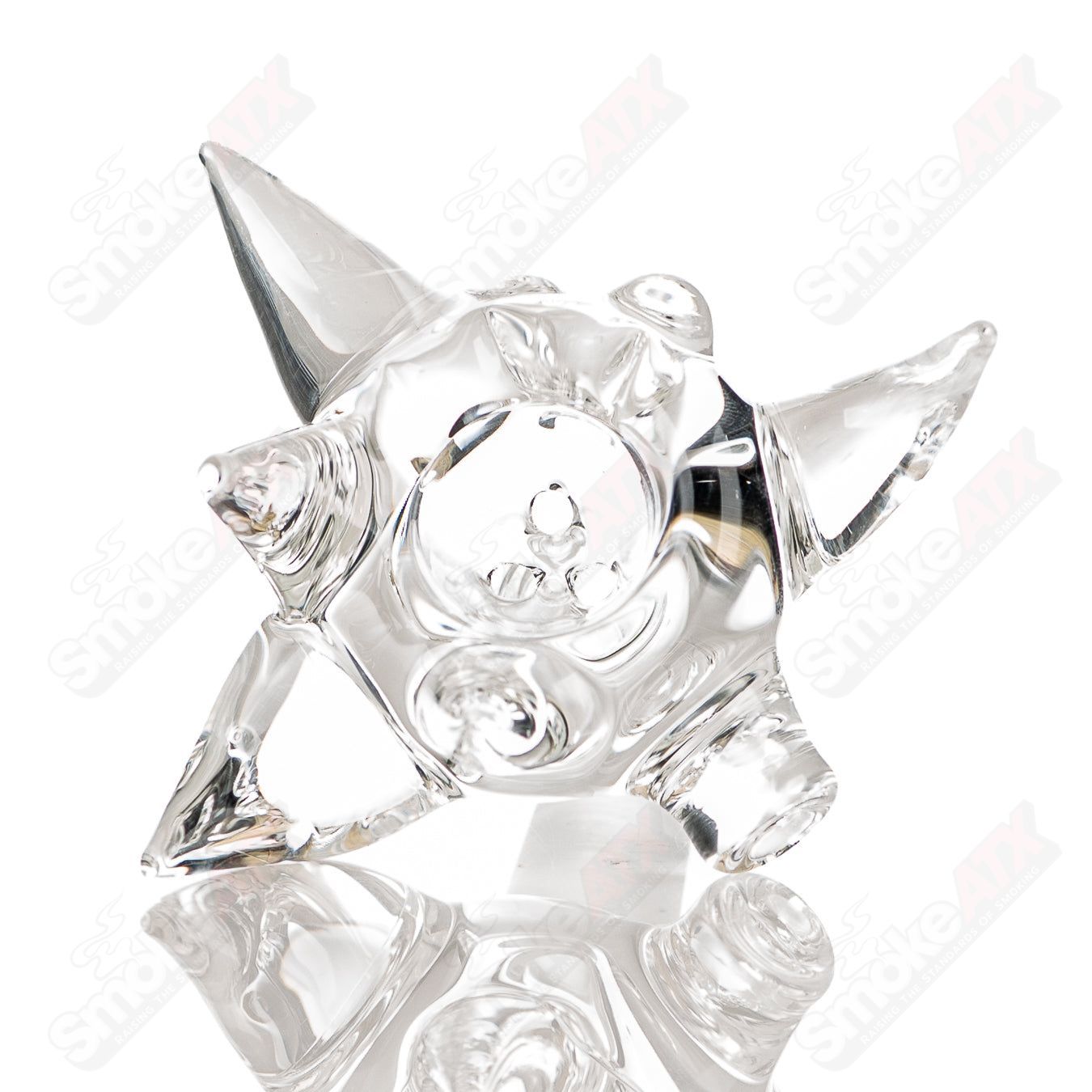 1 14mm Clear Worked Horn Bowl JMass - Smoke ATX