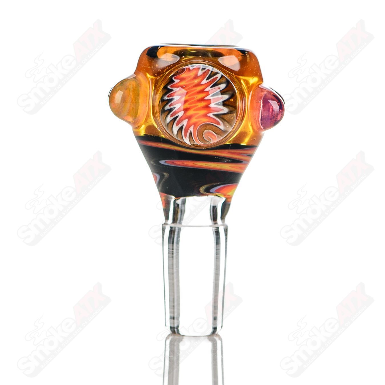 1 14mm Color Worked Slide Bowl Jeremy from Oregon - Smoke ATX