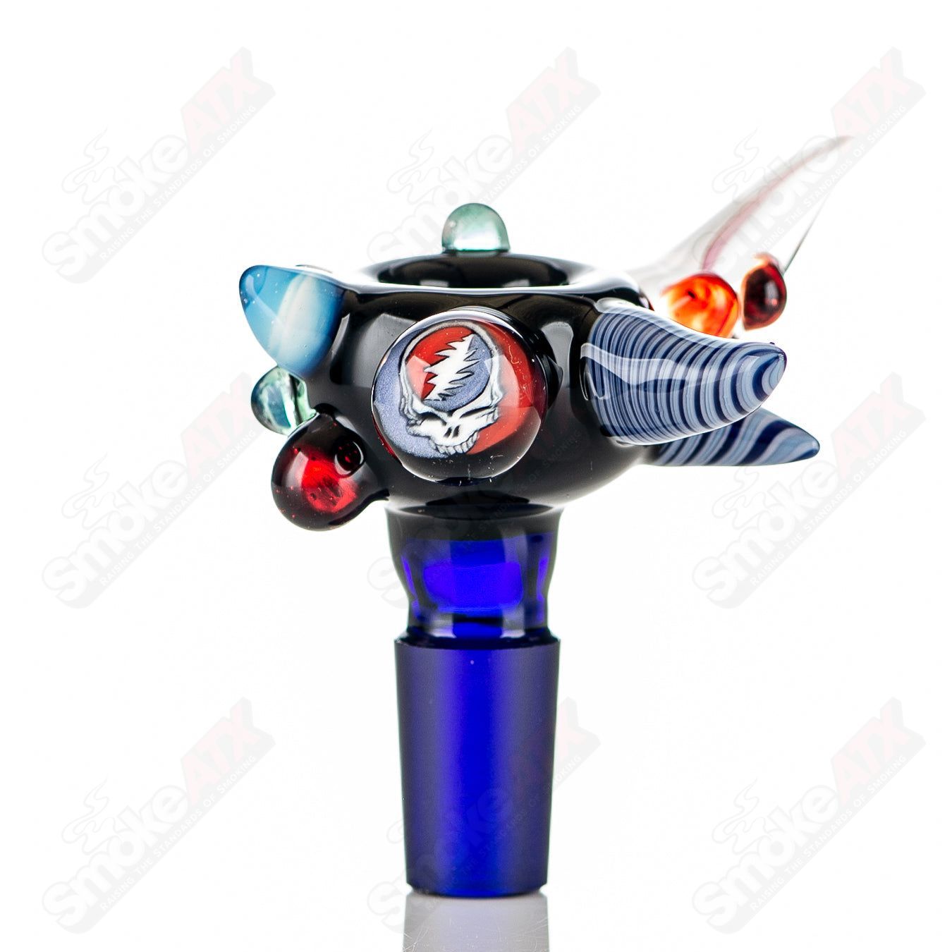 1 14mm Full Color Worked Horn Milli Bowl JMass - Smoke ATX