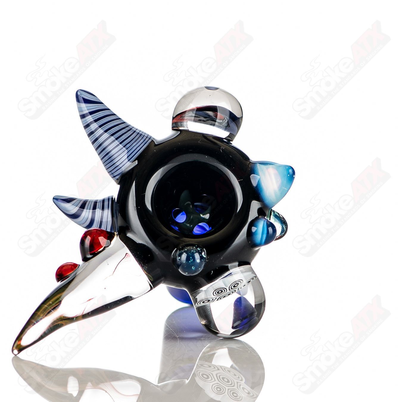 1 14mm Full Color Worked Horn Milli Bowl JMass - Smoke ATX