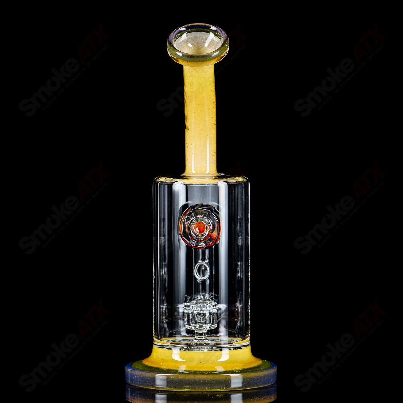 1 14mm Jetperc Full Color Foot/Moothpiece by Toro Glass - Smoke ATX