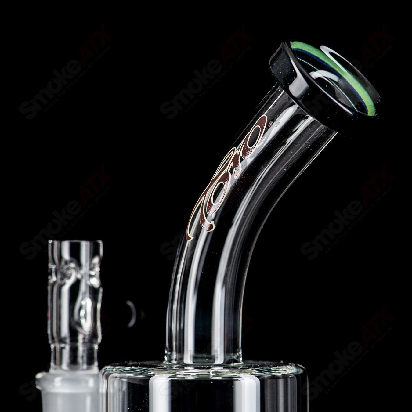 1 14mm Micro Tree w/ Worked Cap by Toro Glass - Smoke ATX