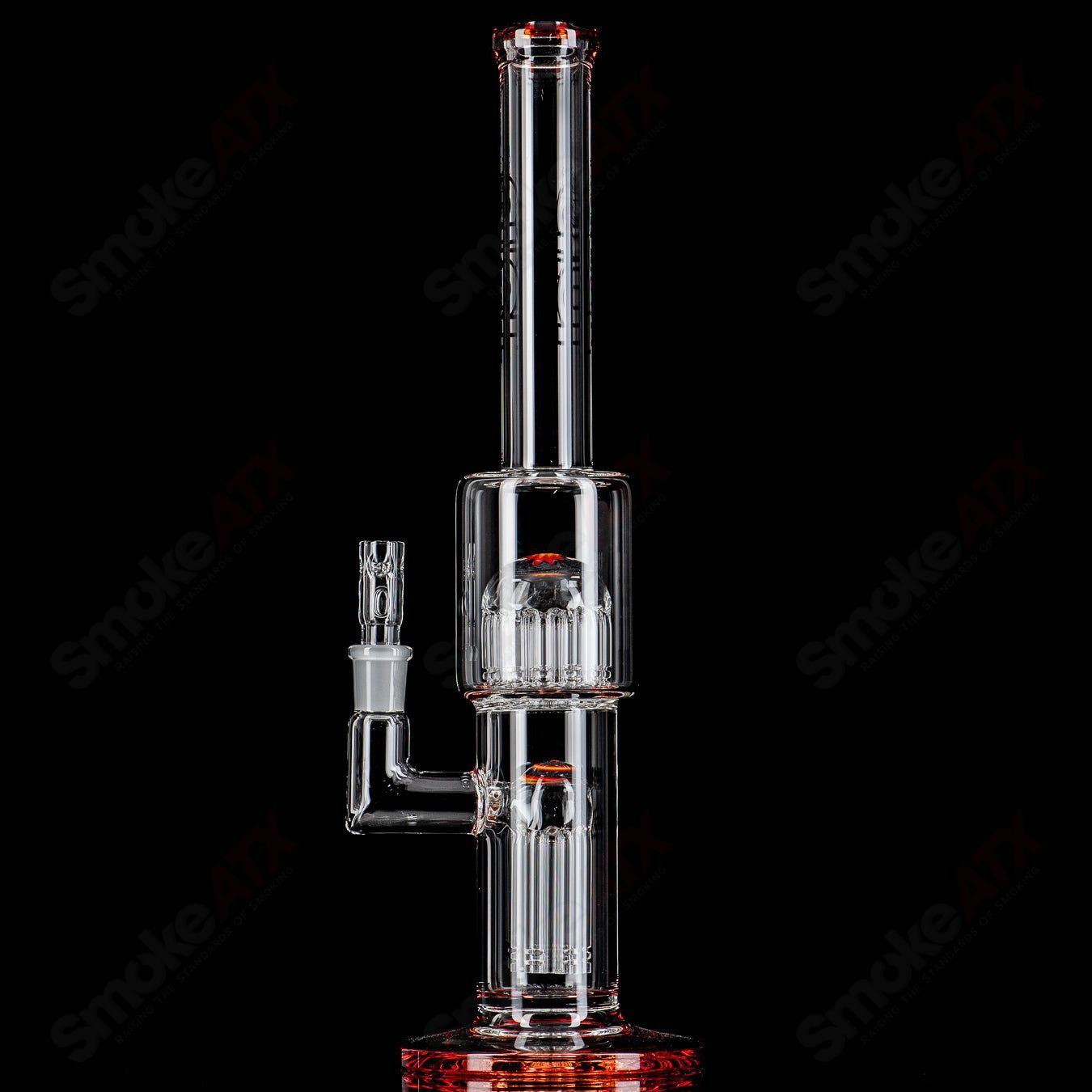 1 14mm Mini 7/13 Arm Perc w/ Worked Section Toro Glass - Smoke ATX