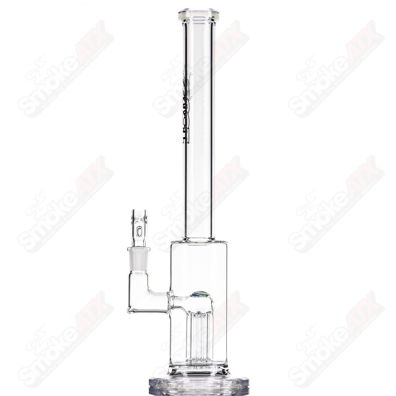 1 14mm Mini Tree w/ Worked Cap by Toro Glass - Smoke ATX