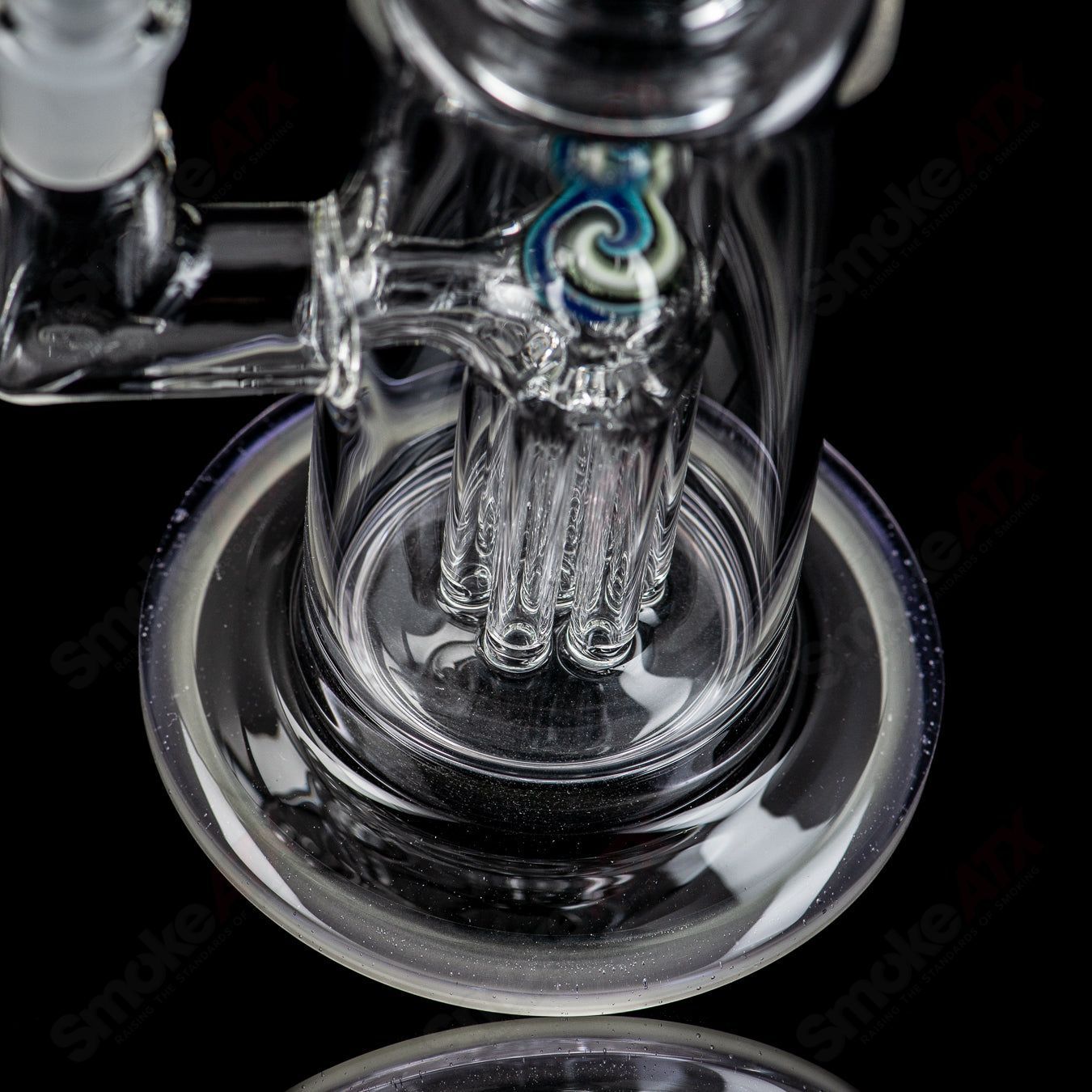 1 14mm Mini Tree w/ Worked Cap by Toro Glass - Smoke ATX