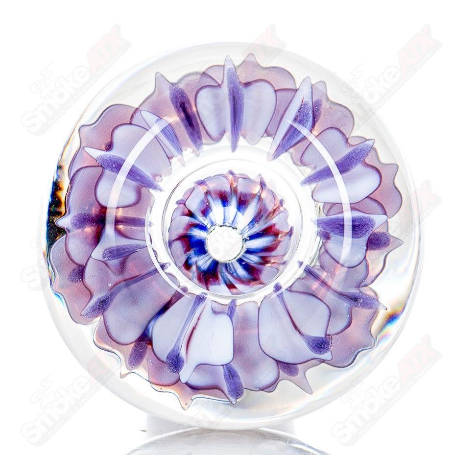 1 18mm Flower Marble Bowl by Swan Glass - Smoke ATX