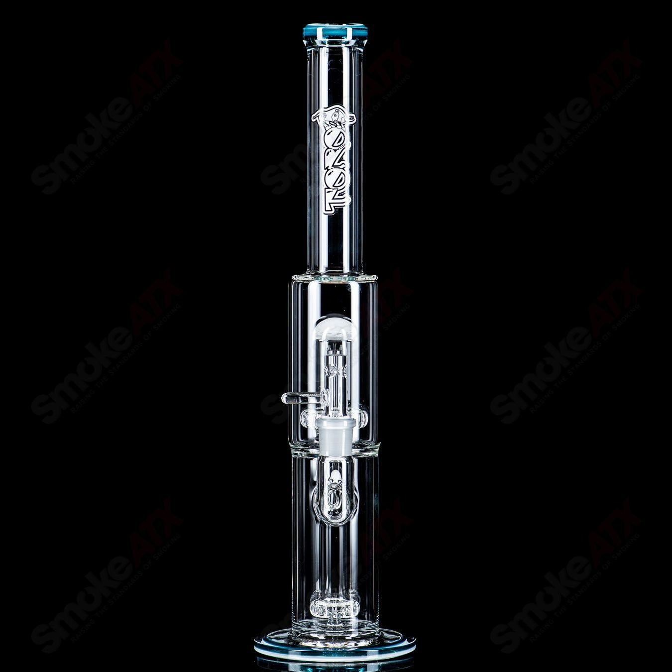 1 18mm Full Size Circ to Circ w/ Reversal Sections by Toro Glass - Smoke ATX