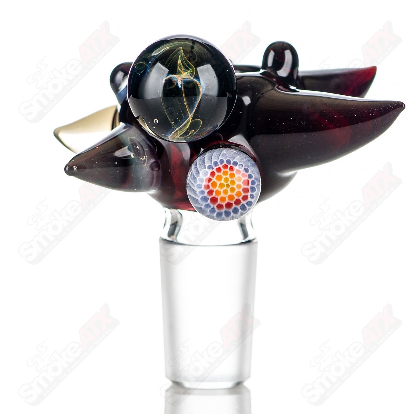 1 19mm Full Color Worked Horn Milli Bowl JMass - Smoke ATX