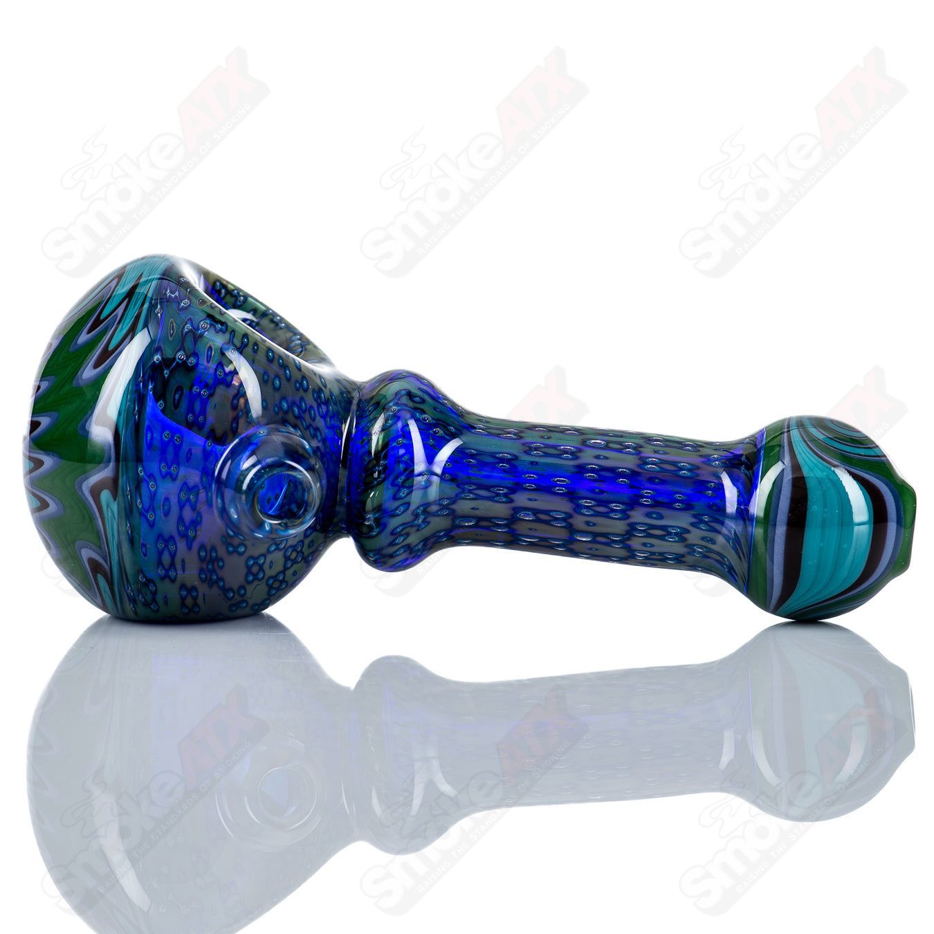 1 Cheese Grater Spoon w Spun Cap and Mouthpiece Boro Loco - Smoke ATX