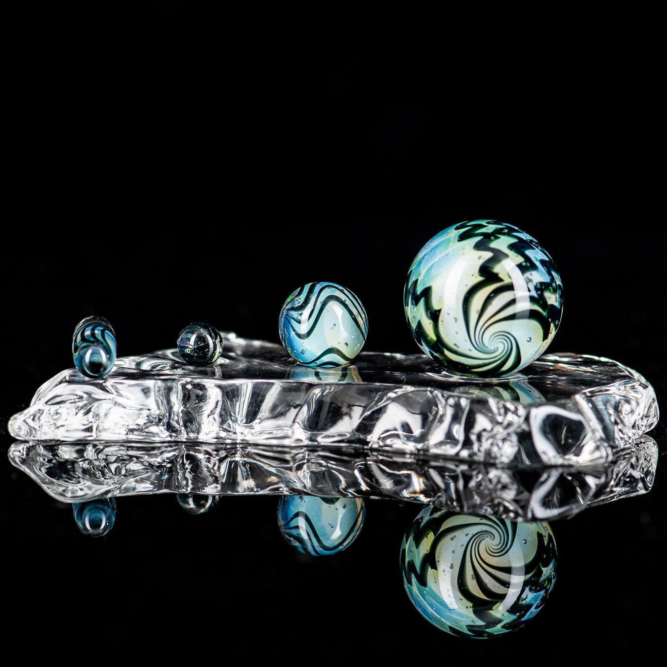 1 Empire 4pc Slurper Set UV Lucy/Citrine/Luna/Lotus Indo Glass - Smoke ATX