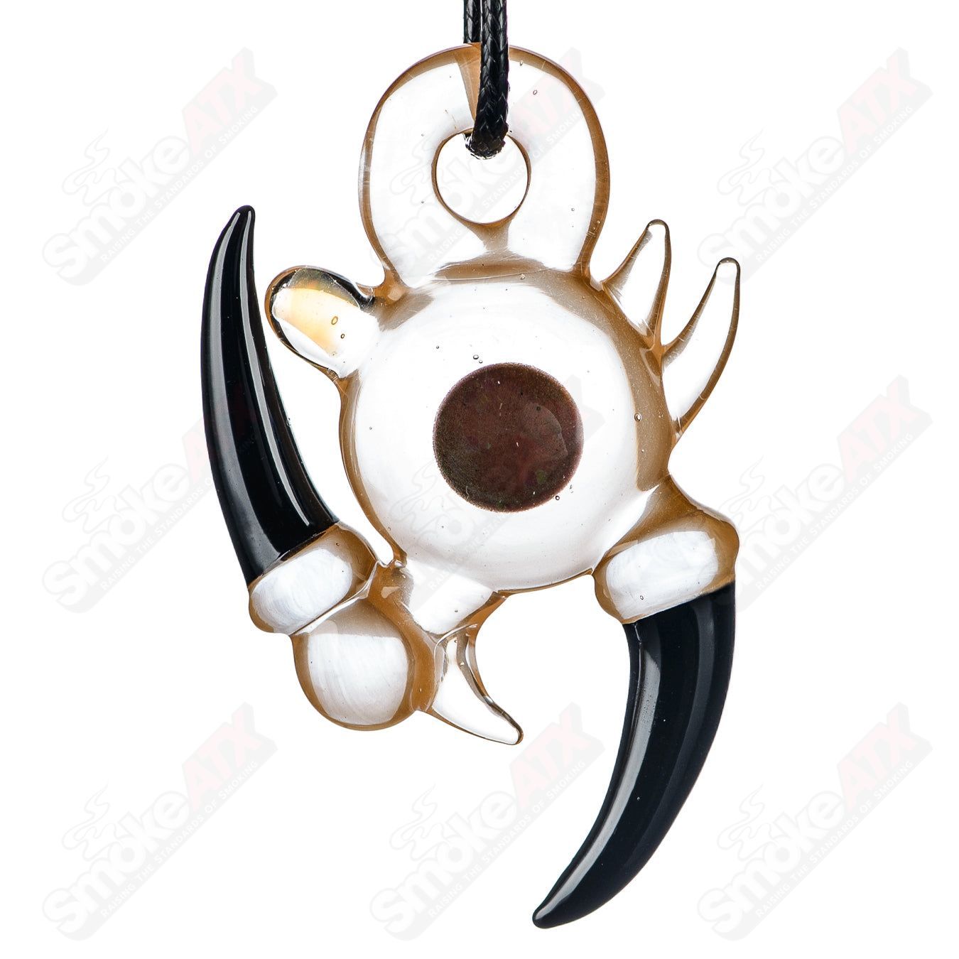 1 Horn Pendant Goba Glass - Smoke ATX