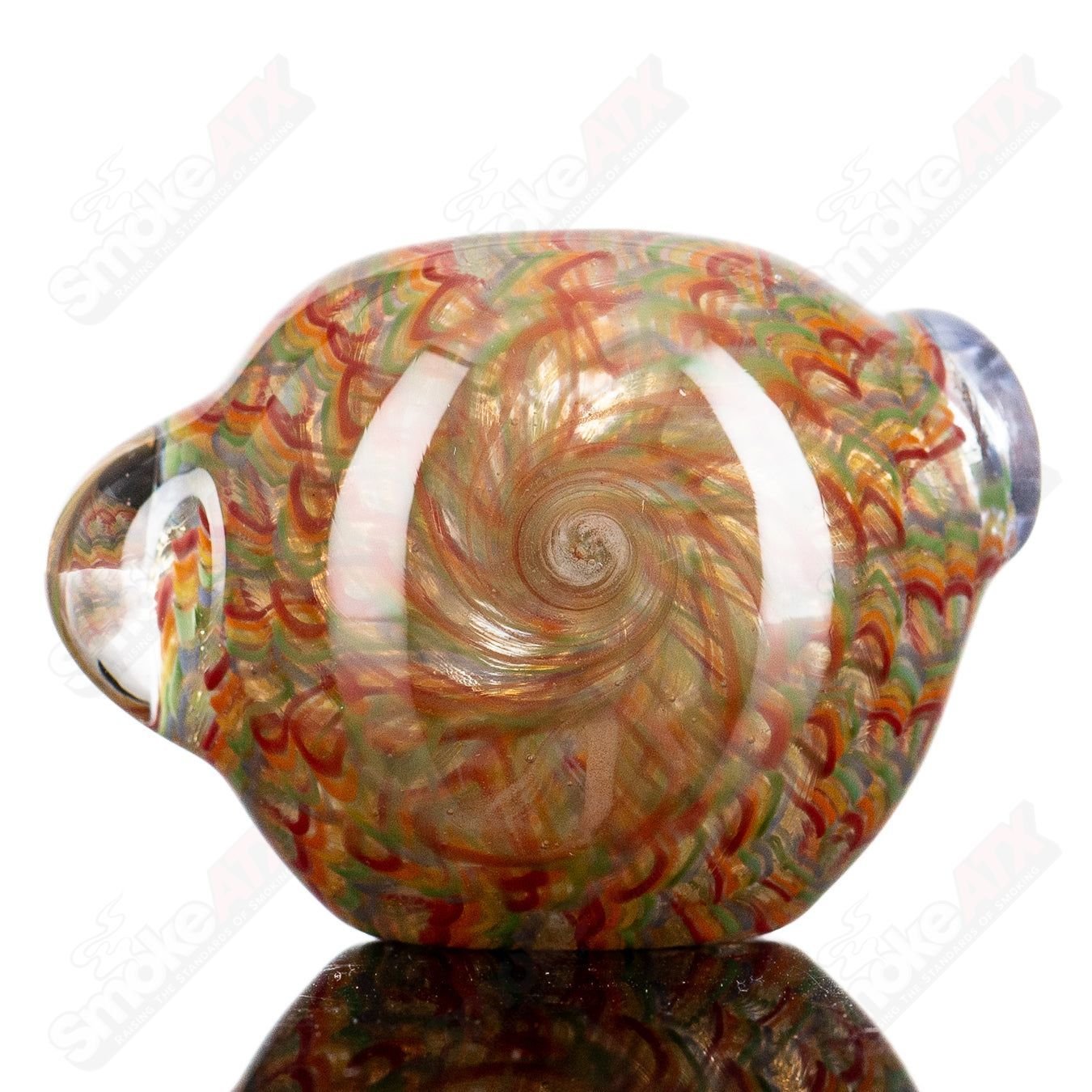 1 Lattice Coil Spoon by JMK Glass - Smoke ATX