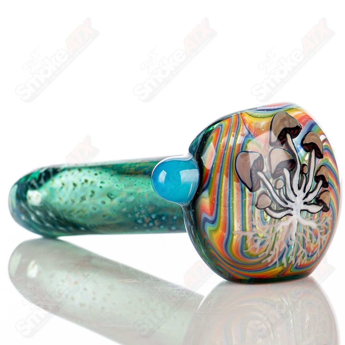 1 Mushroom Wig Wag Discflip Spoon Chillery Bogart - Smoke ATX